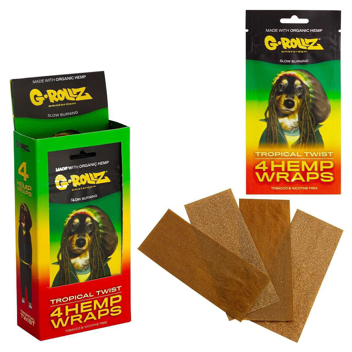 G-Rollz 4 Slow burning Hemp Wraps